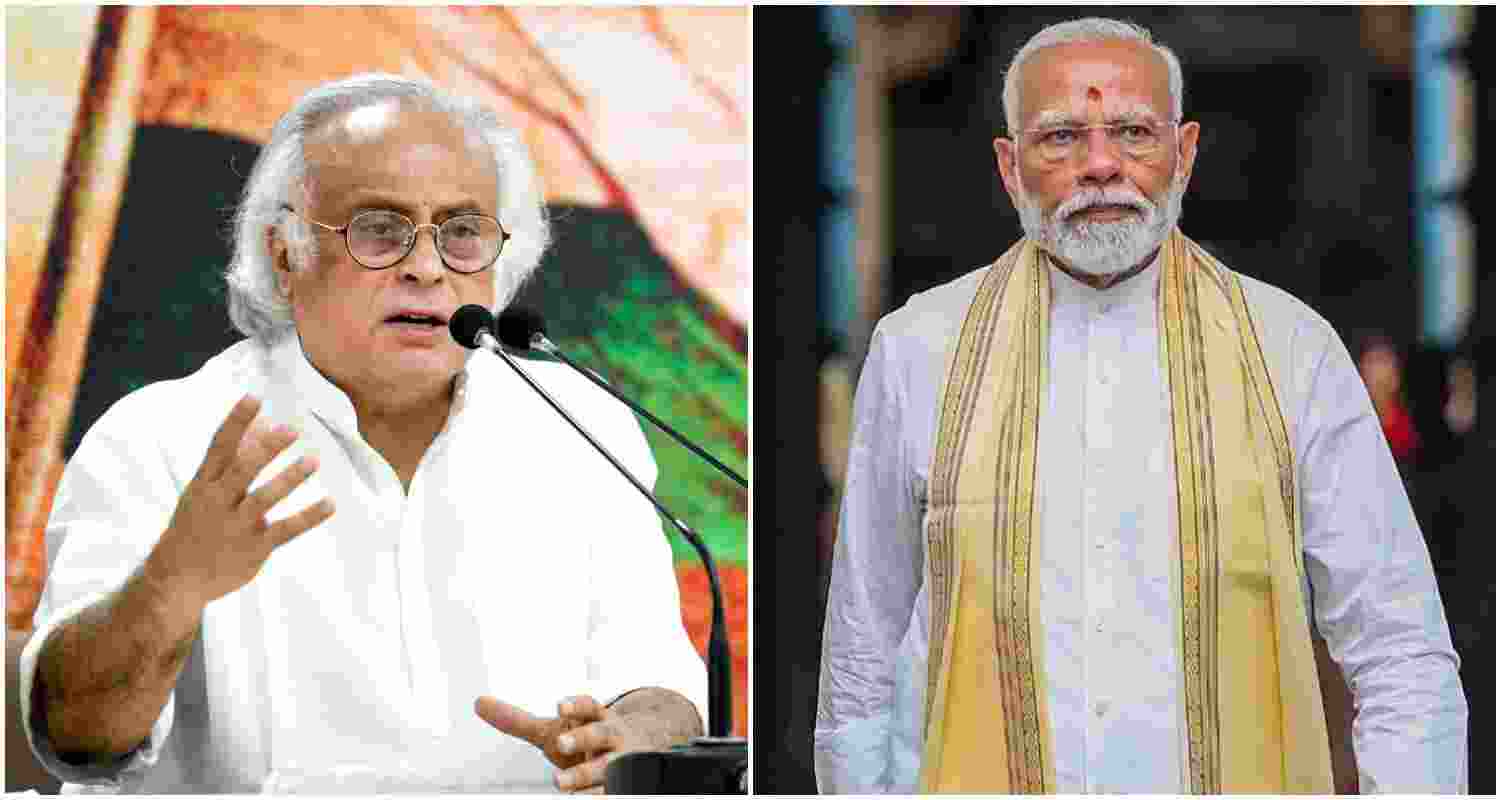 Congress General Secretary Jairam Ramesh (L), Prime Minister Narendra Modi (R). Congress General Secretary Jairam Ramesh (L), Prime Minister Narendra Modi (R).