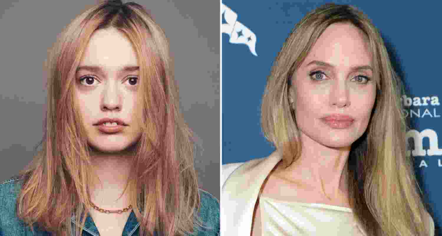 Angelina Jolie and Aimee Lou Wood. Image: X Angelina Jolie and Aimee Lou Wood. Image: X