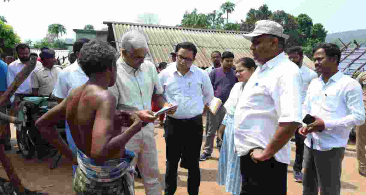 Odisha CS visits Nagada village, reviews tribal schemes Odisha CS visits Nagada village, reviews tribal schemes
