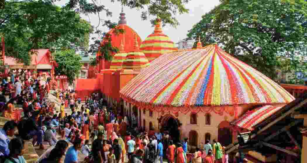 Devotees gather at Kamakhya Temple in Guwahati as the sanctum sanctorum closes for Ambubachi, marking the goddess’s symbolic menstruation period with rituals and reverence. Devotees gather at Kamakhya Temple in Guwahati as the sanctum sanctorum closes for Ambubachi, marking the goddess’s symbolic menstruation period with rituals and reverence.