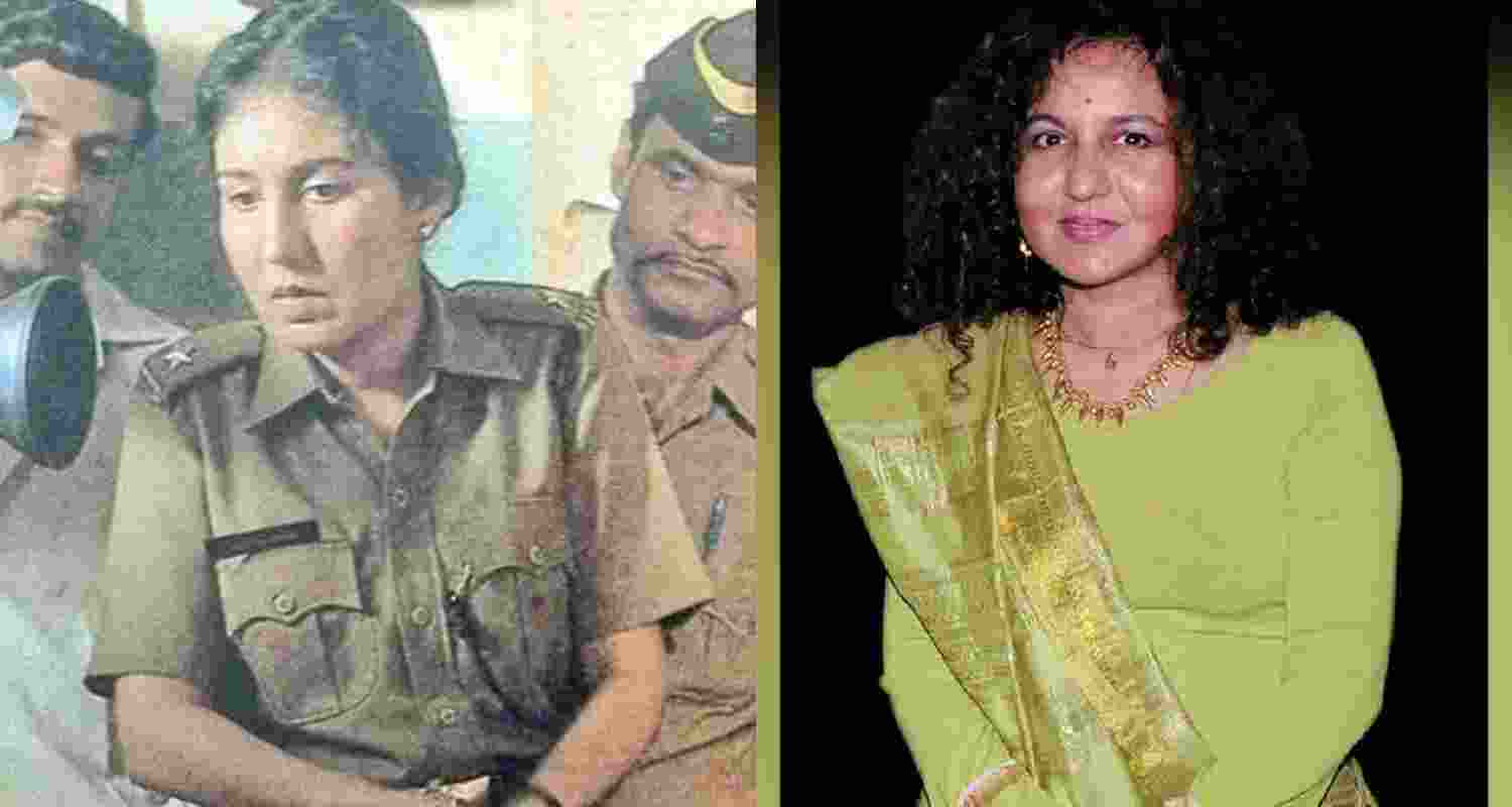 Kavita Chaudhary as an IPS officer during shooting of TV serial 'Udaan'. Kavita Chaudhary as an IPS officer during shooting of TV serial 'Udaan'.