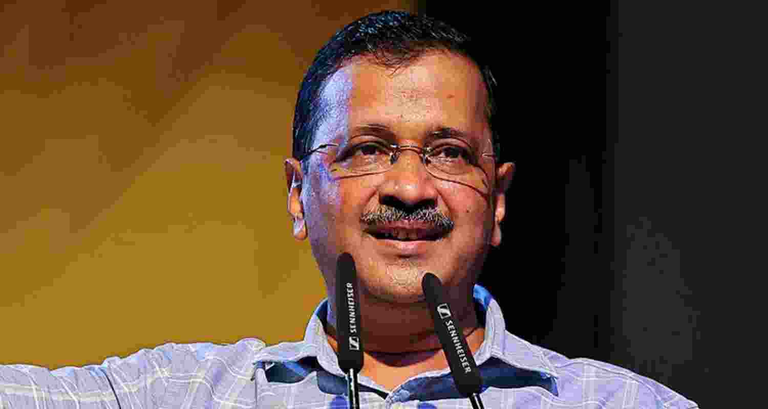 Arvind Kejriwal addressing the crowd in New Delhi Arvind Kejriwal addressing the crowd in New Delhi