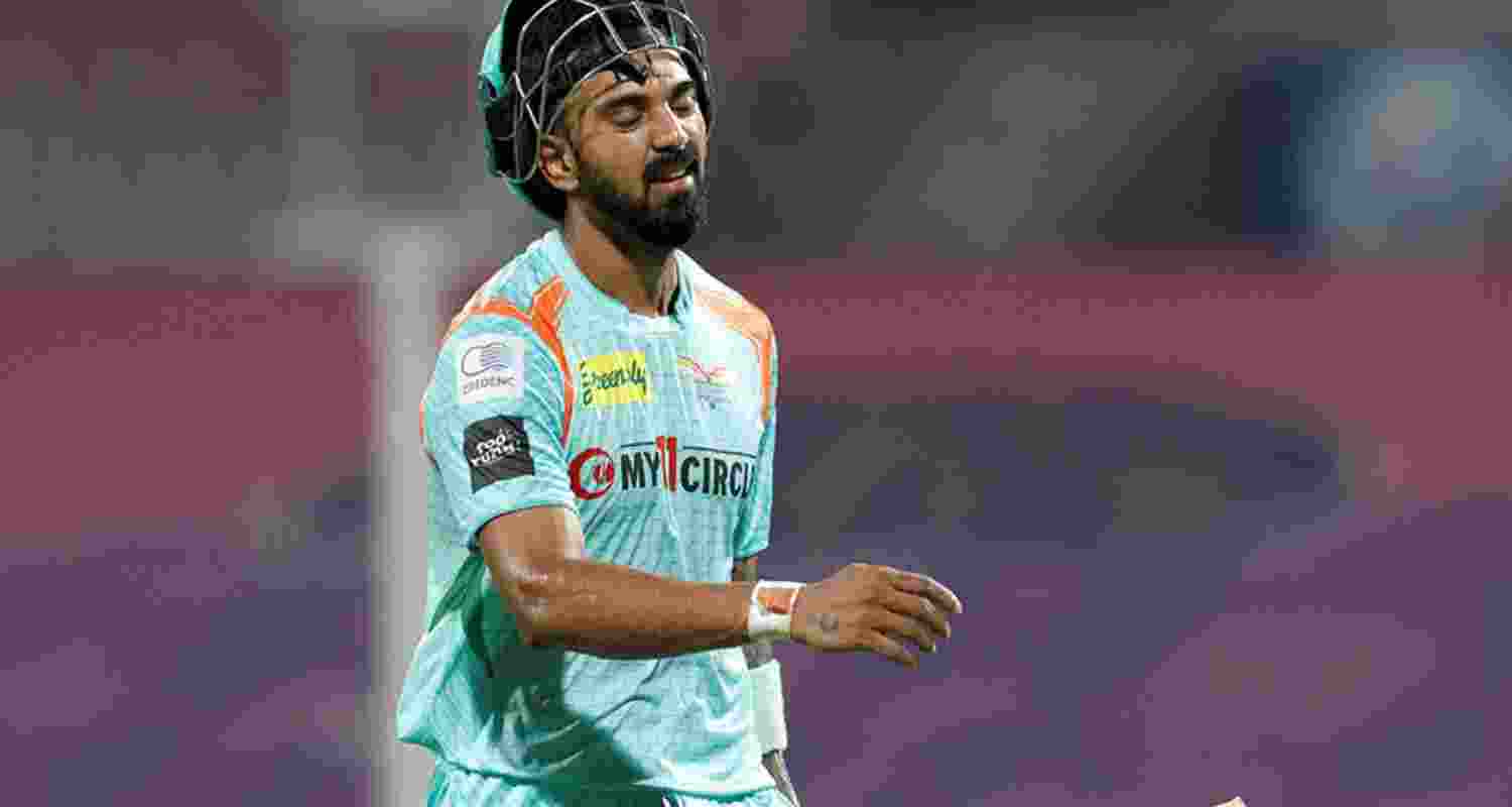 KL Rahul during a match.  KL Rahul during a match.