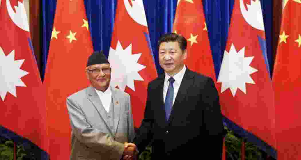 Chinese President Xi Jinping (right) shakes hands with Nepalese Prime Minister Khadga Prasad Oli (left) at the Great Hall of the People in Beijing back in March 21, 2016. Chinese President Xi Jinping (right) shakes hands with Nepalese Prime Minister Khadga Prasad Oli (left) at the Great Hall of the People in Beijing back in March 21, 2016.