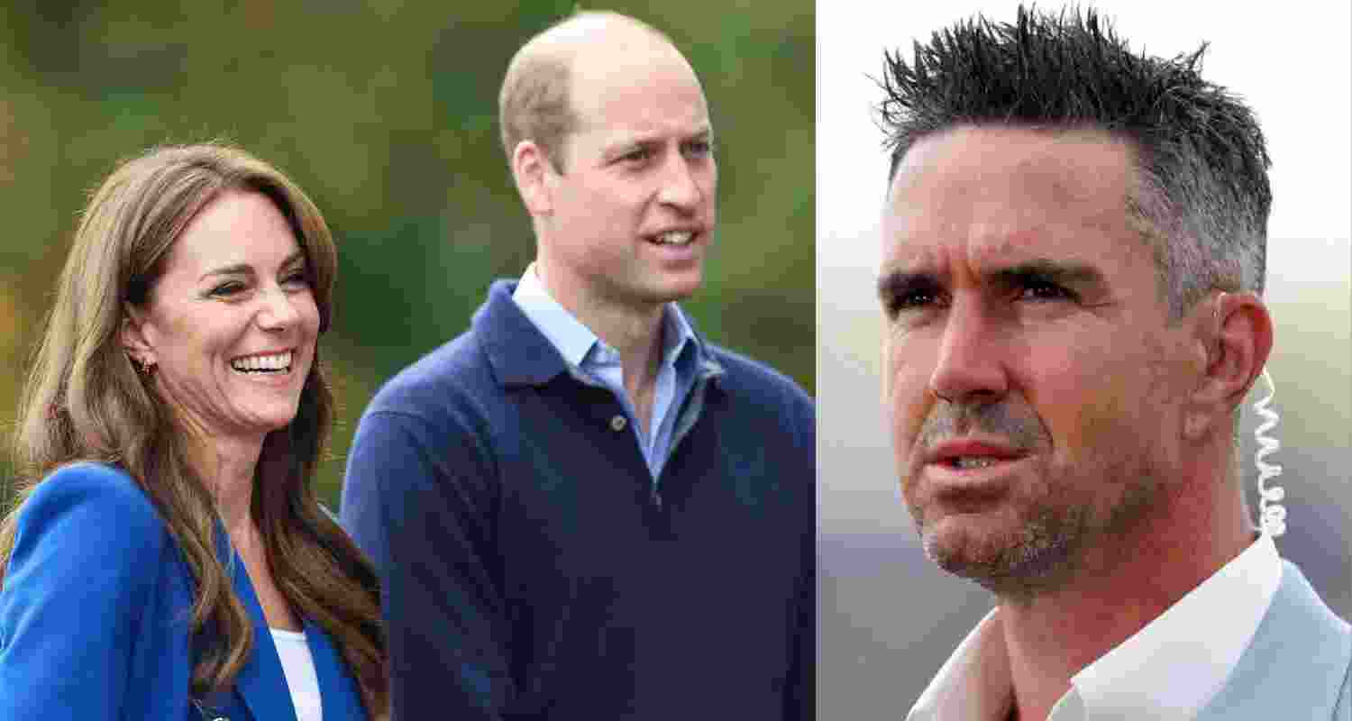 Kate Middleton, Prince William and Kevin Pietersen. Kate Middleton, Prince William and Kevin Pietersen.
