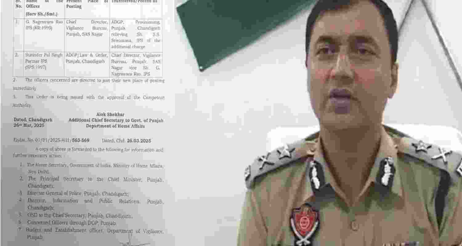 Punjab removes Vigilance chief Rao after 37 days, Parmar in Punjab removes Vigilance chief Rao after 37 days, Parmar in