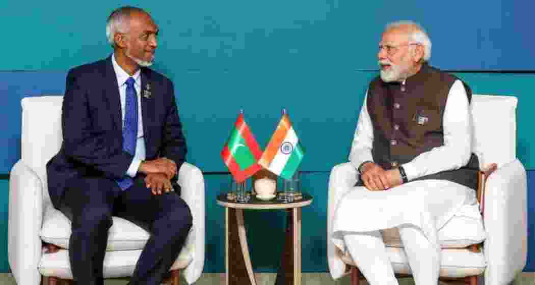 Maldives President Mohammad Muizzu and Indian Prime Minister Narendra Modi. Maldives President Mohammad Muizzu and Indian Prime Minister Narendra Modi.