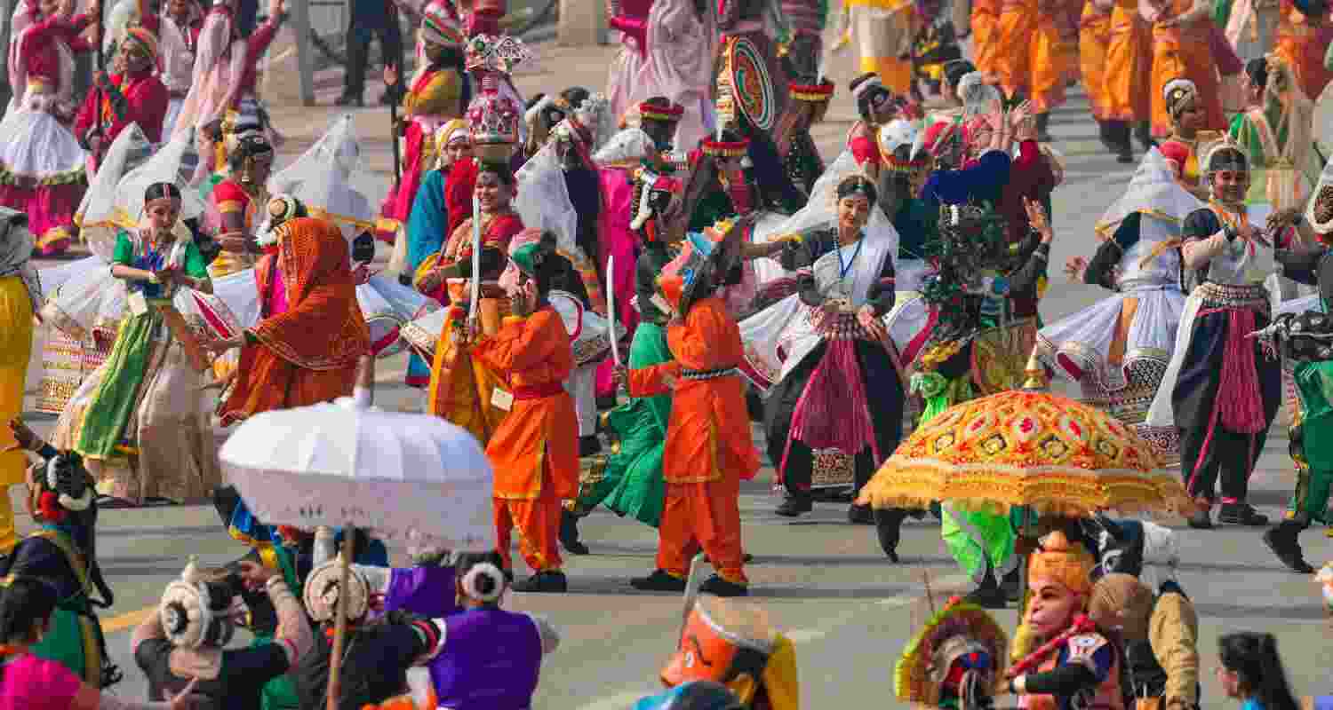 Ayodhya: Devotees gather to enter the Ram temple, in Ayodhya, Tuesday, Jan. 23, 2024. The doors of the Ram temple opened to the general public on Tuesday, a day after the consecration of the new Ram Lalla idol. Ayodhya: Devotees gather to enter the Ram temple, in Ayodhya, Tuesday, Jan. 23, 2024. The doors of the Ram temple opened to the general public on Tuesday, a day after the consecration of the new Ram Lalla idol.