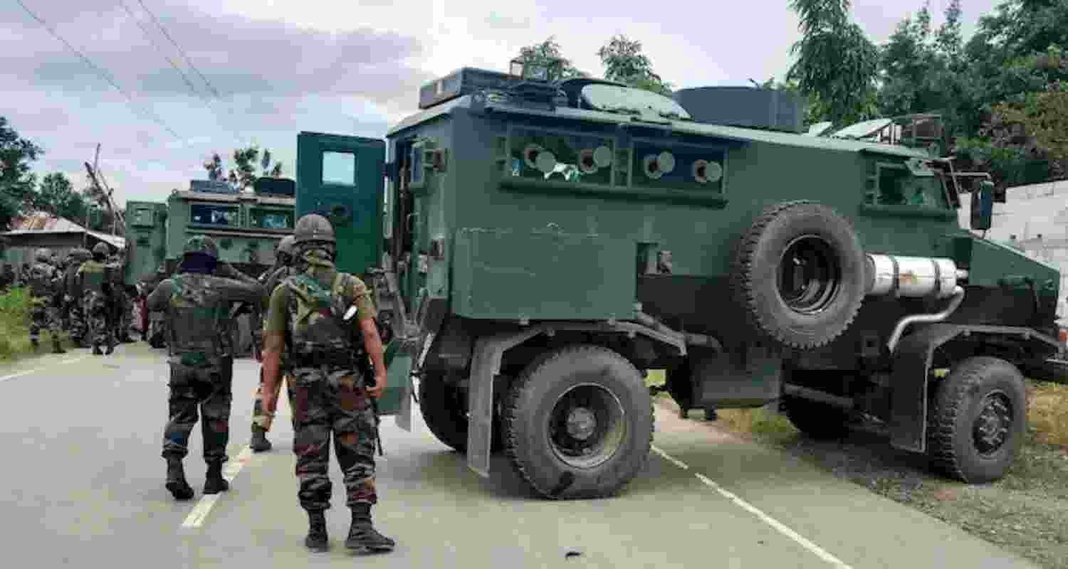 Security forces in Manipur. File Image. Security forces in Manipur. File Image.