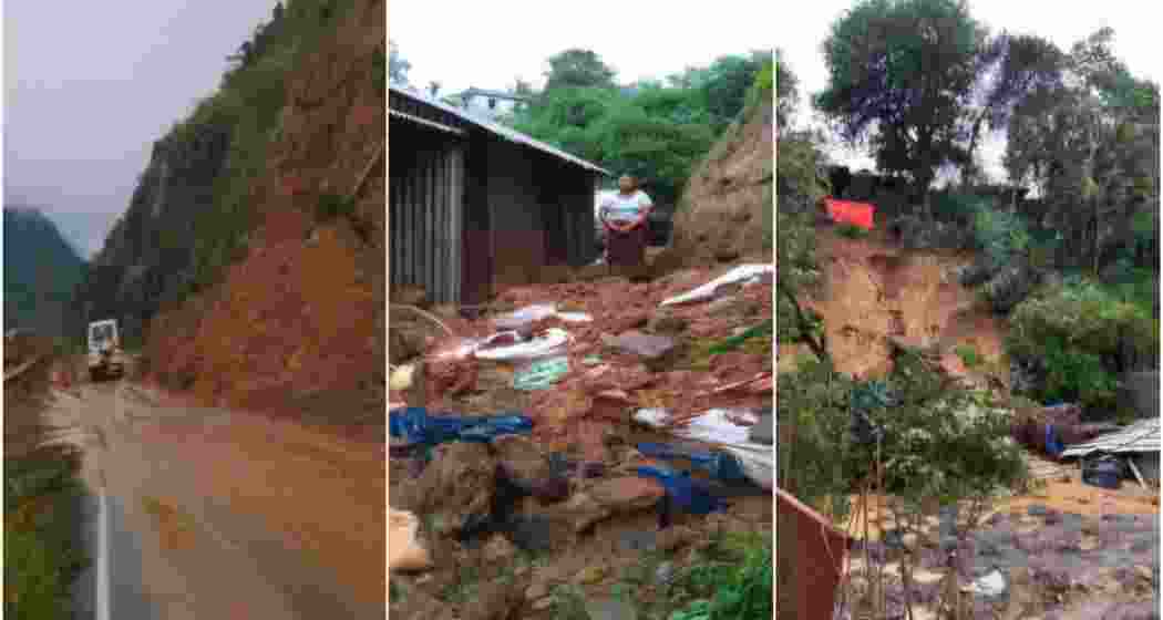 Scenes from the aftermath of the devastating rains in Meghalaya that took the lives of two. Scenes from the aftermath of the devastating rains in Meghalaya that took the lives of two.
