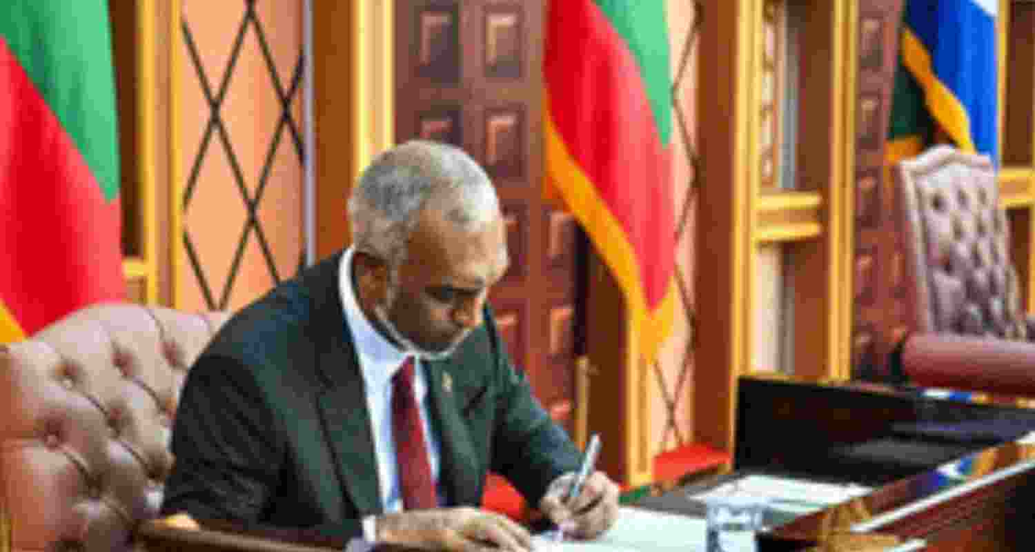 Prime Minister Narendra Modi with Maldives President Mohamed Muizzu. File Photo. Prime Minister Narendra Modi with Maldives President Mohamed Muizzu. File Photo.