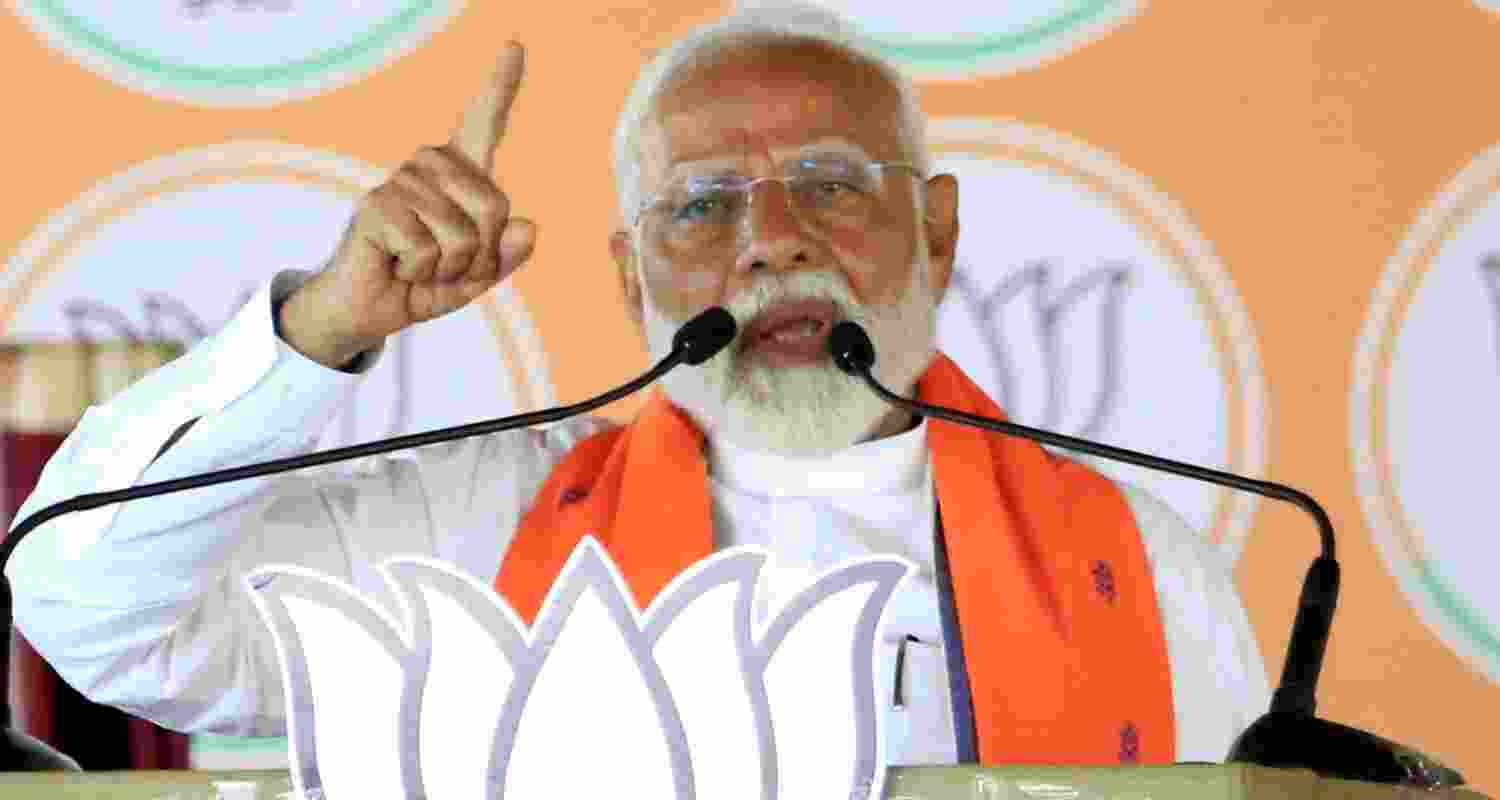 PM Modi addressing the public in Dumka, Jharkhand. PM Modi addressing the public in Dumka, Jharkhand.