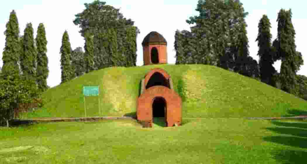 A glimpse of the Moidams in Assam's Patkai foothills, showcasing the royal necropolis of the Tai-Ahom dynasty, a newly inscribed UNESCO World Heritage site. A glimpse of the Moidams in Assam's Patkai foothills, showcasing the royal necropolis of the Tai-Ahom dynasty, a newly inscribed UNESCO World Heritage site.