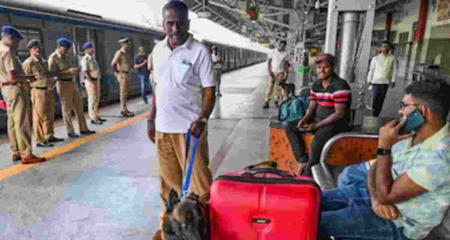 Security officials at a metro station in Bengaluru - file image. Security officials at a metro station in Bengaluru - file image.