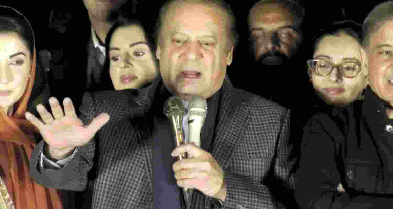 Nawaz Sharif at a public rally with Maryam Nawaz and Shahbaz Sharif Nawaz Sharif at a public rally with Maryam Nawaz and Shahbaz Sharif