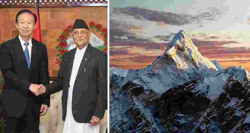 Chinese Vice Chairman of the Standing Committee of the National People’s Congress, Xiao Jie with Nepal’s Prime Minister KP Sharma Oli (L). A file photo of Mt. Everest also known as Sagarmatha in Nepal. Chinese Vice Chairman of the Standing Committee of the National People’s Congress, Xiao Jie with Nepal’s Prime Minister KP Sharma Oli (L). A file photo of Mt. Everest also known as Sagarmatha in Nepal.