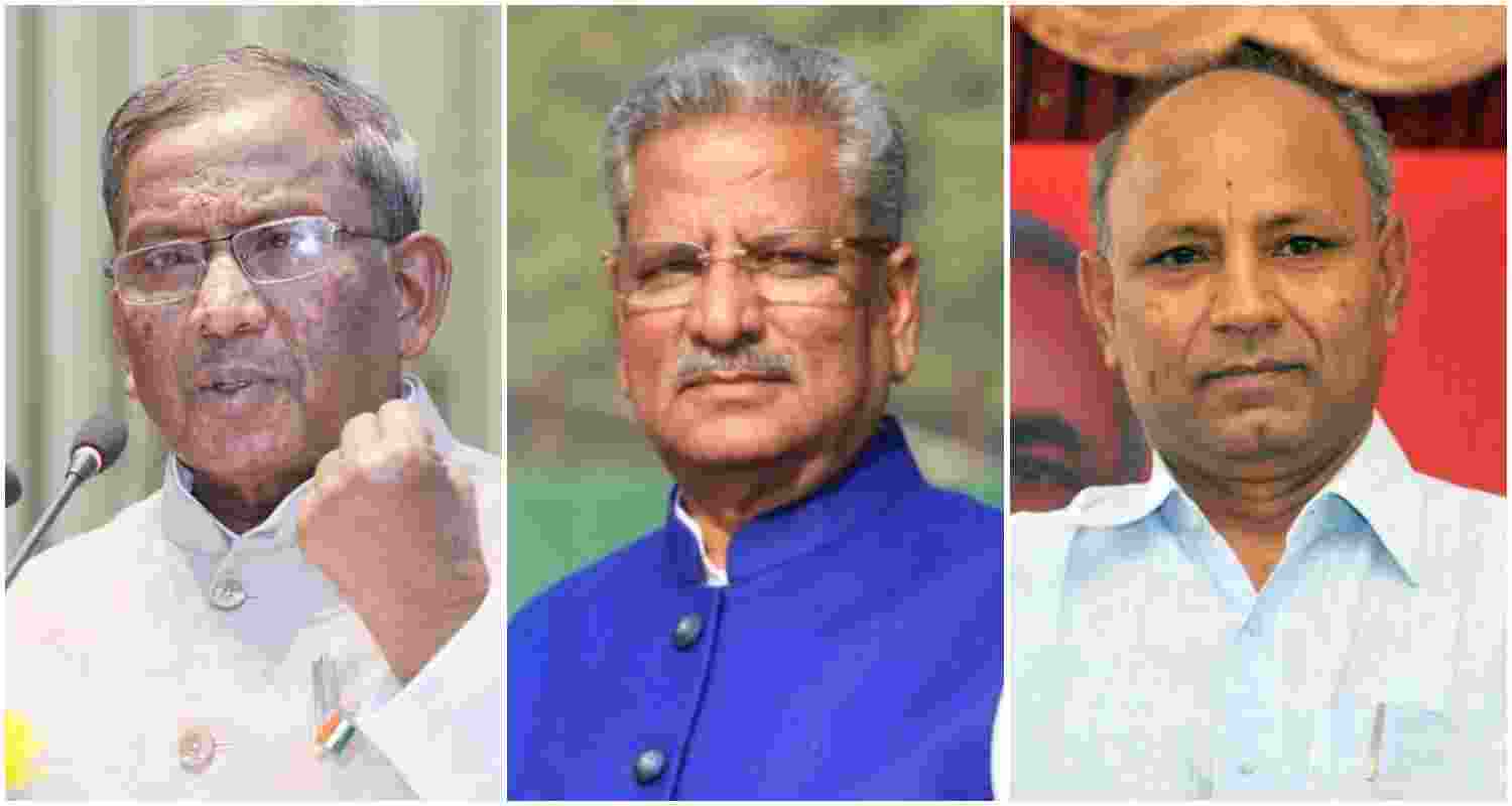 Lakshman Prasad Acharya has been appointed as the Governor of Assam, with additional charge of Manipur (L). Om Prakash Mathur (M) will take over as the Governor of Sikkim. C H Vijayashankar (R) from Karnataka has been named the Governor of Meghalaya. Lakshman Prasad Acharya has been appointed as the Governor of Assam, with additional charge of Manipur (L). Om Prakash Mathur (M) will take over as the Governor of Sikkim. C H Vijayashankar (R) from Karnataka has been named the Governor of Meghalaya.