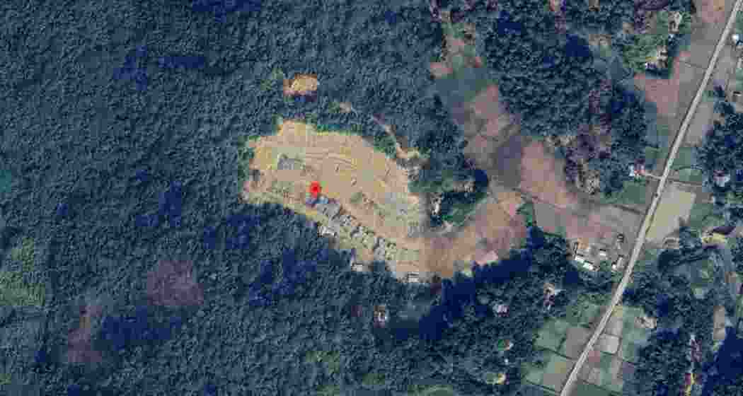 A Google Map image show extensive concrete structures built after forest clearance for the construction of the Assam Commando Battalion Unit headquarters in Hailakandi district. A Google Map image show extensive concrete structures built after forest clearance for the construction of the Assam Commando Battalion Unit headquarters in Hailakandi district.