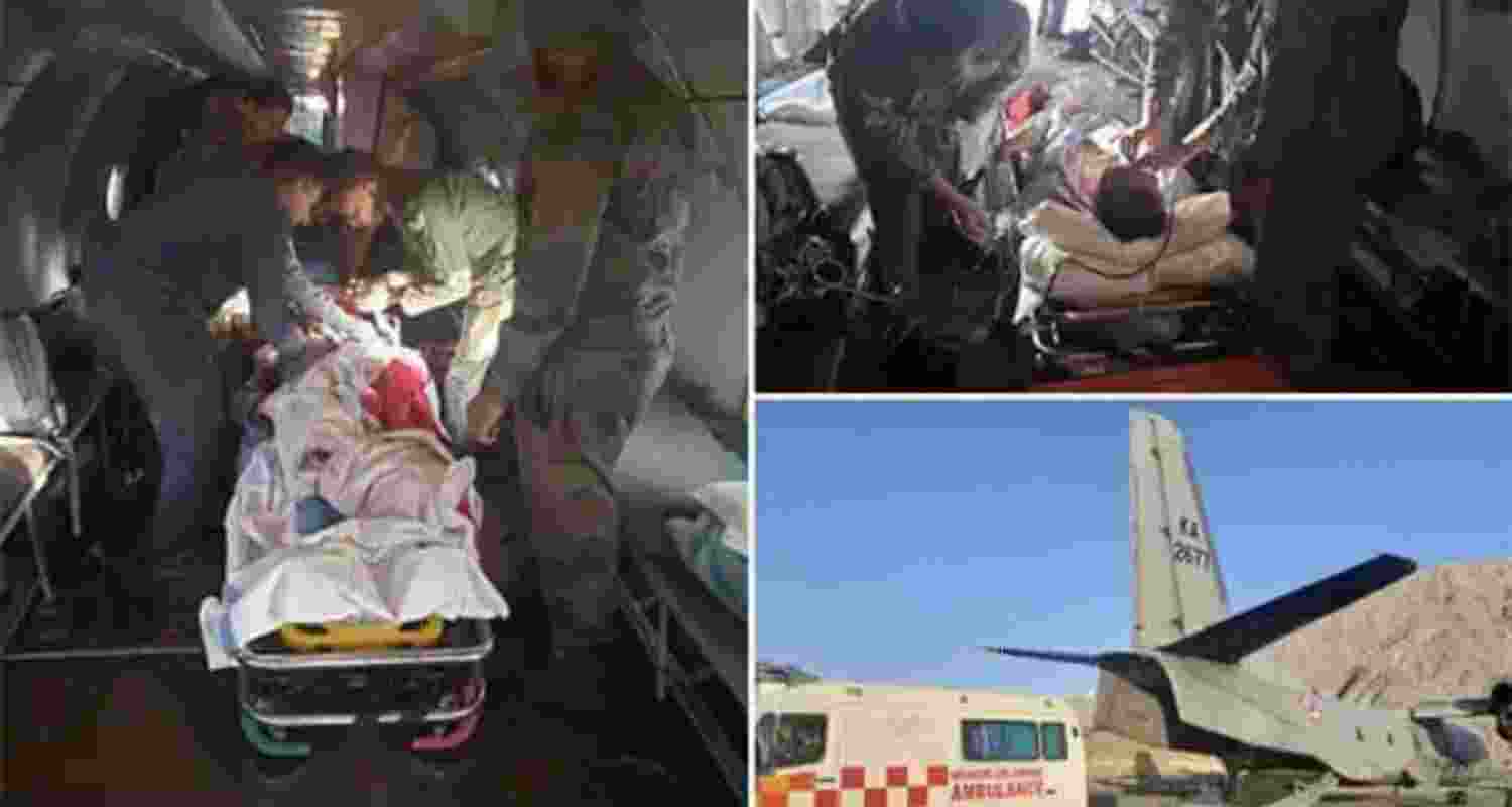 IAF aircraft  airlifts critically ill army soldier from  Kargil IAF aircraft  airlifts critically ill army soldier from  Kargil