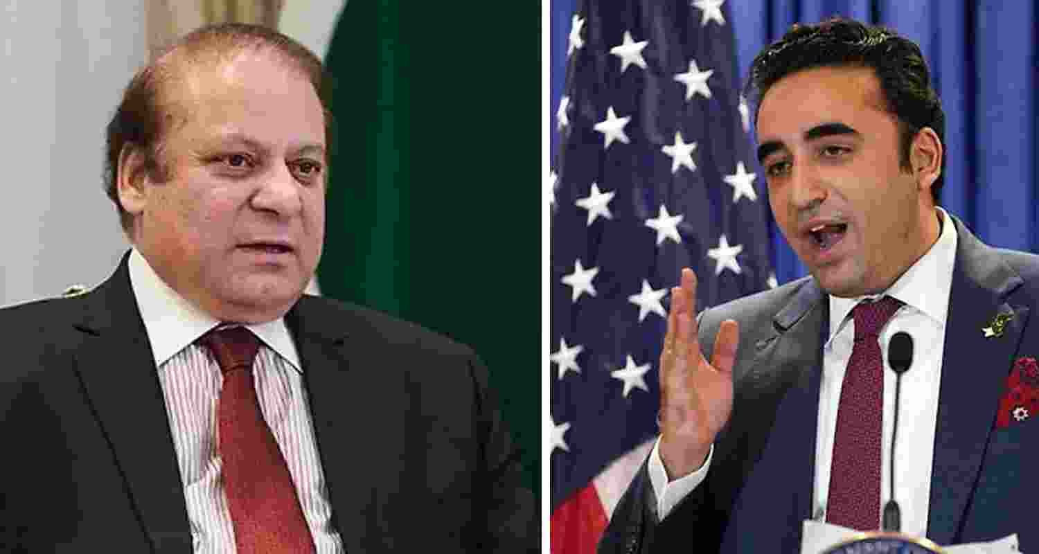 Pakistan Muslim League-Nawaz's Nawaz Sharif and  Pakistan Peoples Party's Bilawal Bhutto-Zardari Pakistan Muslim League-Nawaz's Nawaz Sharif and  Pakistan Peoples Party's Bilawal Bhutto-Zardari