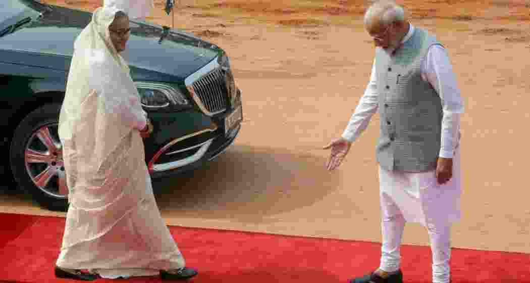 File photo of Bangladesh Prime Minister Sheikh Hasina and Indian PM Narendra Modi. File photo of Bangladesh Prime Minister Sheikh Hasina and Indian PM Narendra Modi.