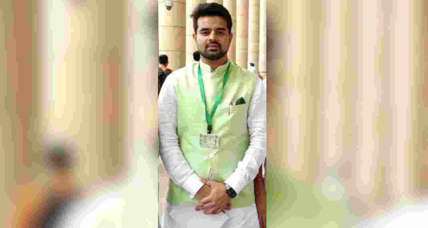 Hassan MP Prajwal Revanna.  Hassan MP Prajwal Revanna.