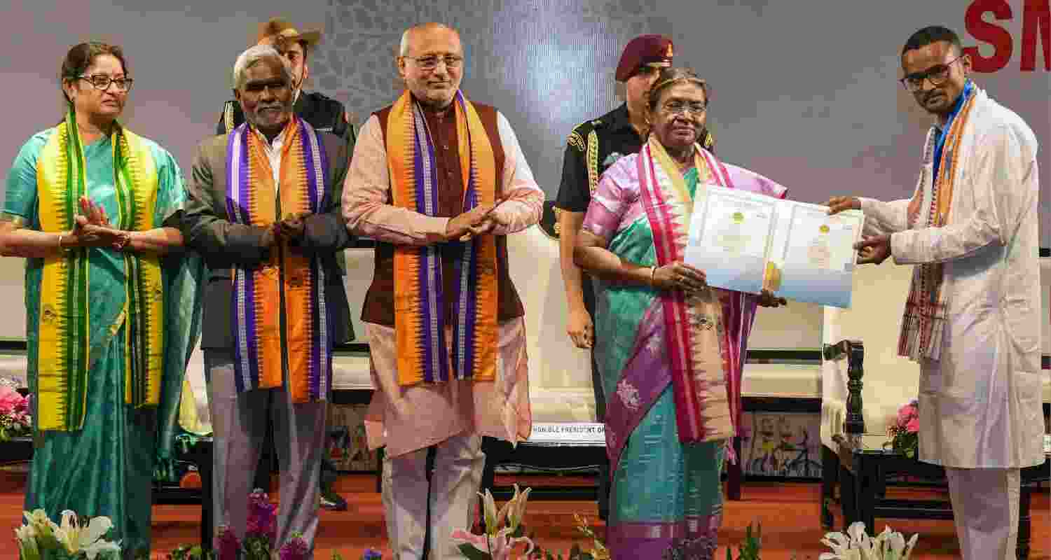 President Droupadi Murmu during the third convocation of the Central University of Jharkhand, in Ranchi.  President Droupadi Murmu during the third convocation of the Central University of Jharkhand, in Ranchi.