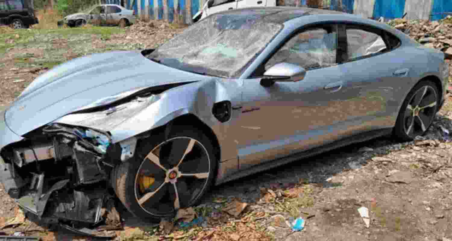 The Porsche car that was found without a number plate in Pune.  The Porsche car that was found without a number plate in Pune.