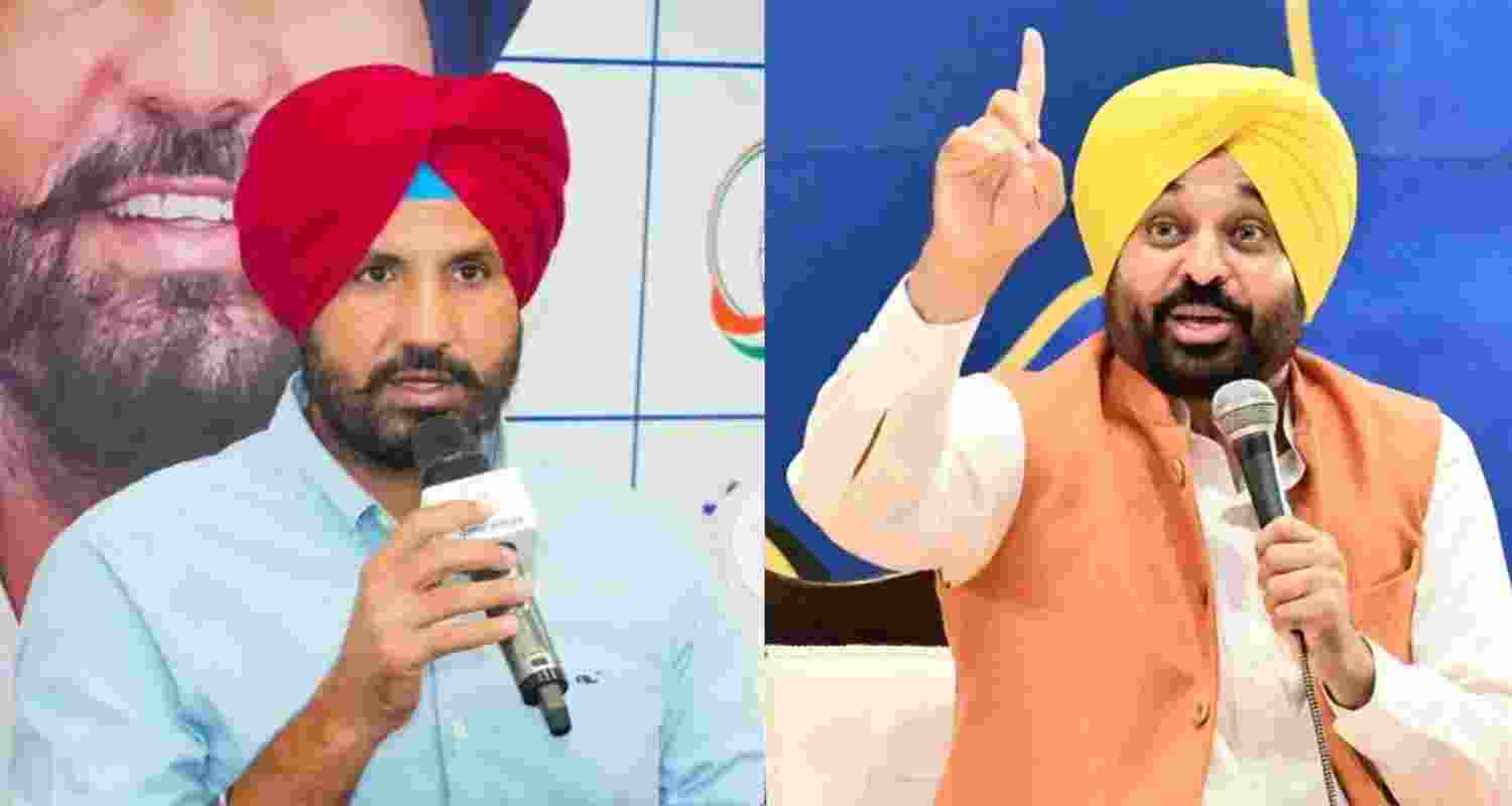 A representative image of Bhagwant Mann (Punjab CM), Amrinder Singh Raja Warring (Punjab Congress chief).  A representative image of Bhagwant Mann (Punjab CM), Amrinder Singh Raja Warring (Punjab Congress chief).