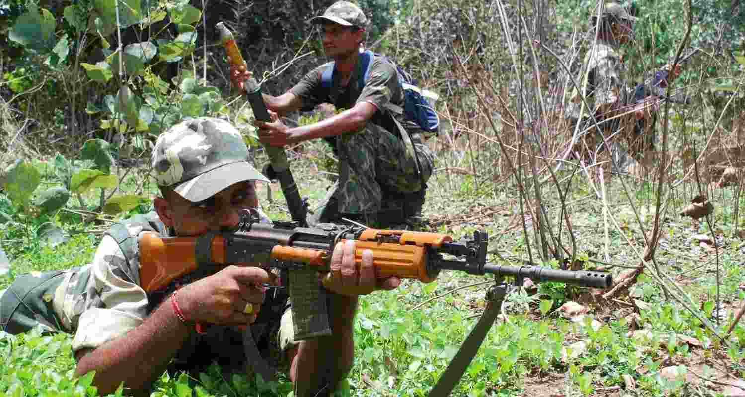 Security forces in Jharkhand. Security forces in Jharkhand.