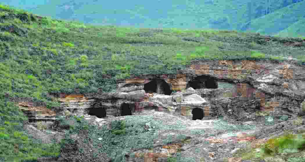 Rat-hole mines in the East Jaintia Hills district of Meghalaya. (Photo: Ritu Raj Konwar) Rat-hole mines in the East Jaintia Hills district of Meghalaya. (Photo: Ritu Raj Konwar)