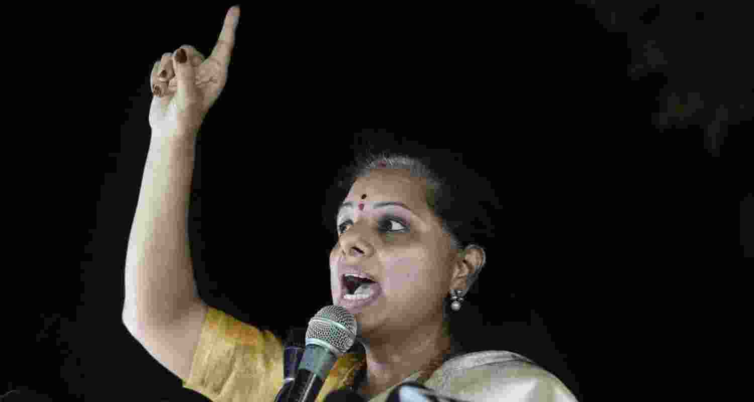 Kavitha writes to T'gana CM for failing to fulfil BC reservation promise Kavitha writes to T'gana CM for failing to fulfil BC reservation promise