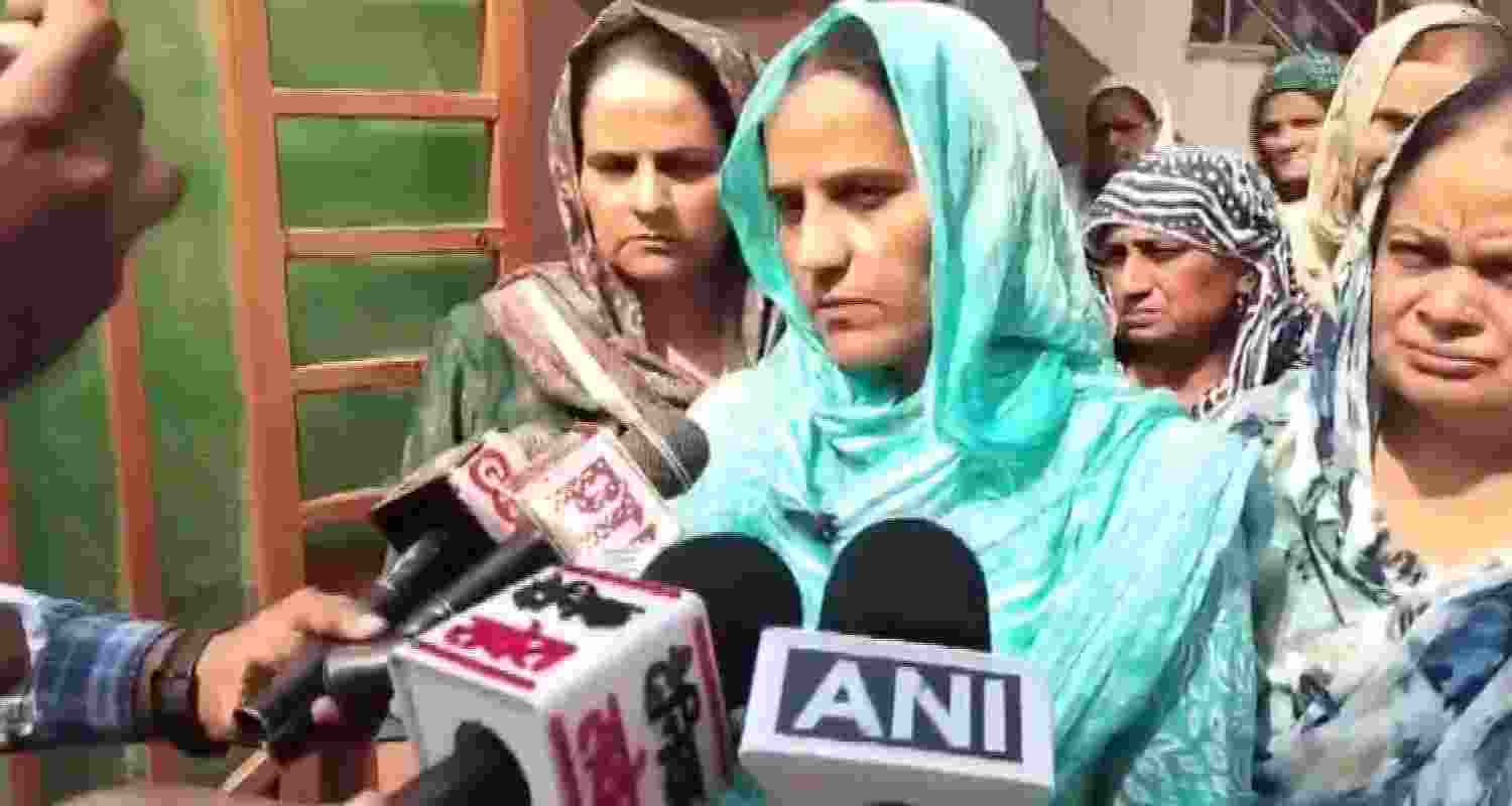 ASI Sandeep Lather's wife, Santosh. ASI Sandeep Lather's wife, Santosh.