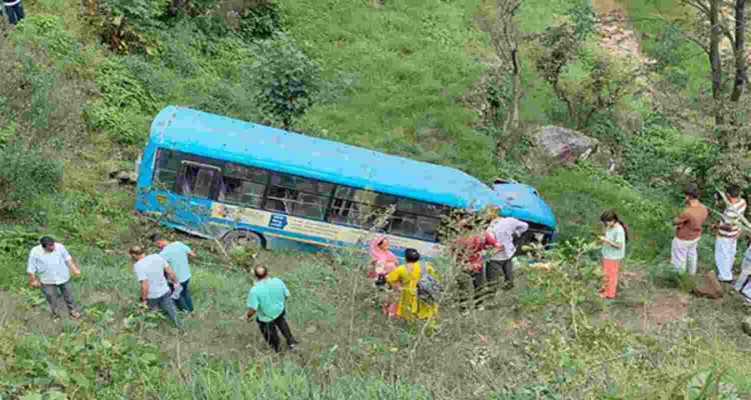 Eight people died and several others were injured after an HRTC bus fell into gorge in Mandi district on Thursday. Eight people died and several others were injured after an HRTC bus fell into gorge in Mandi district on Thursday.