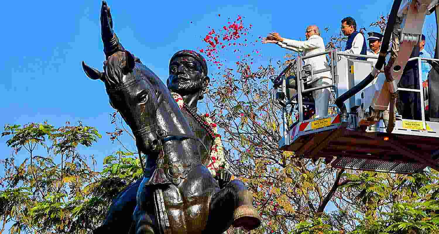 Maharashtra Governor Ramesh Bais pays tributes to Chhatrapati Shivaji Maharaj on the occasion of his birth anniversary, at Shivaji Park, Dadar, in Mumbai. Maharashtra Governor Ramesh Bais pays tributes to Chhatrapati Shivaji Maharaj on the occasion of his birth anniversary, at Shivaji Park, Dadar, in Mumbai.