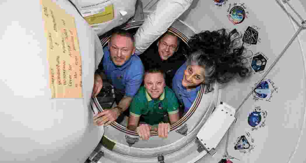 They will be accompanied by NASA astronaut Nick Hague and Russian cosmonaut Aleksandr Gorbunov. (Courtesy: NASA @Commercial_Crew)
 They will be accompanied by NASA astronaut Nick Hague and Russian cosmonaut Aleksandr Gorbunov. (Courtesy: NASA @Commercial_Crew)