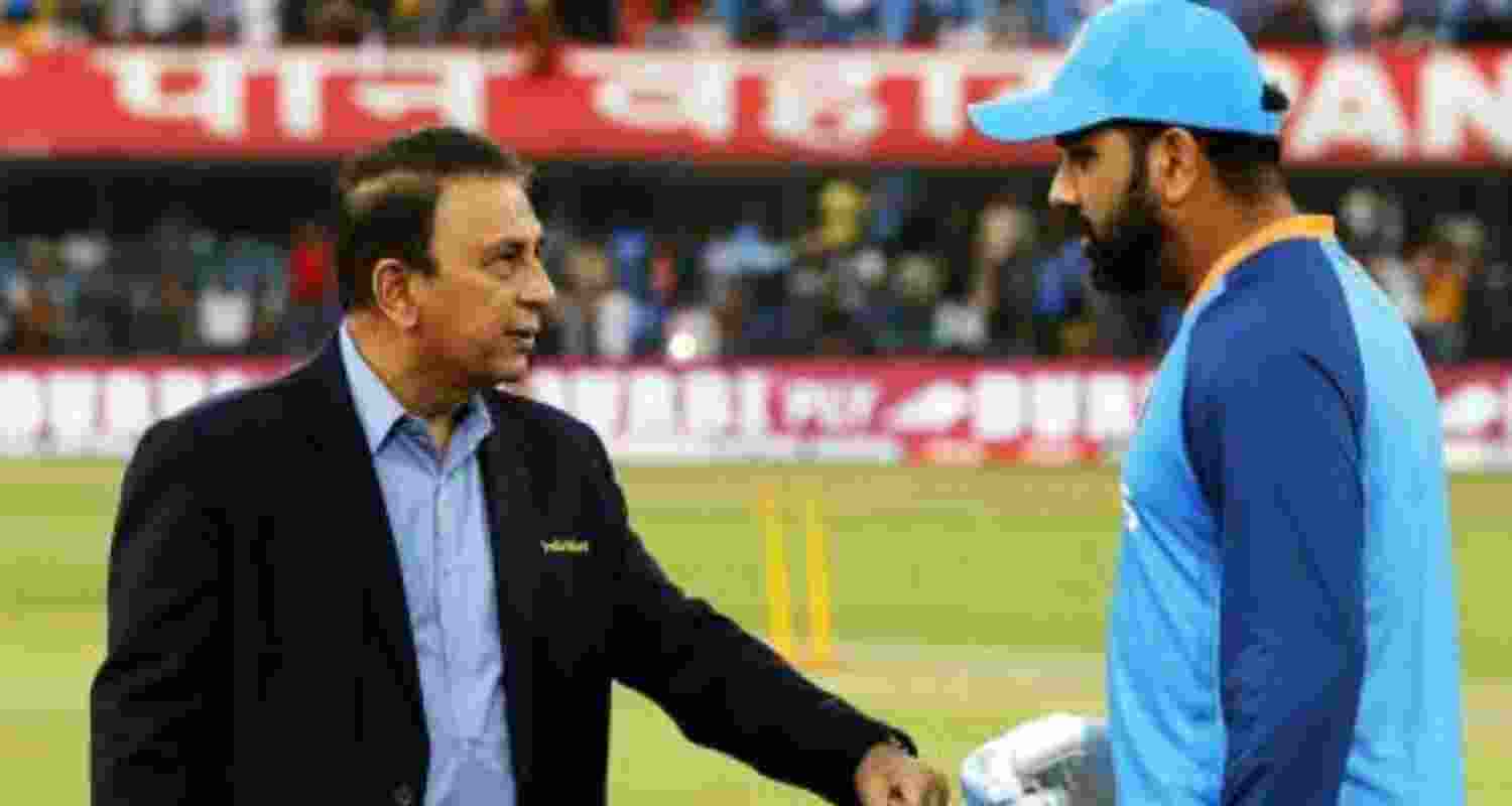 Indian skipper Rohit Sharma with legendary batsman Sunil Gavaskar. Indian skipper Rohit Sharma with legendary batsman Sunil Gavaskar.