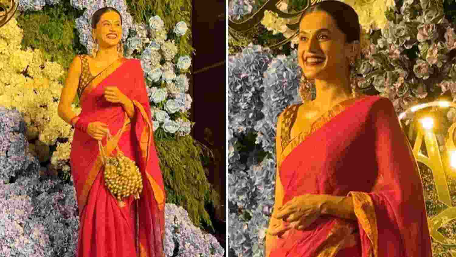 Taapsee Pannu radiates joy at first public appearance since wedding Taapsee Pannu radiates joy at first public appearance since wedding