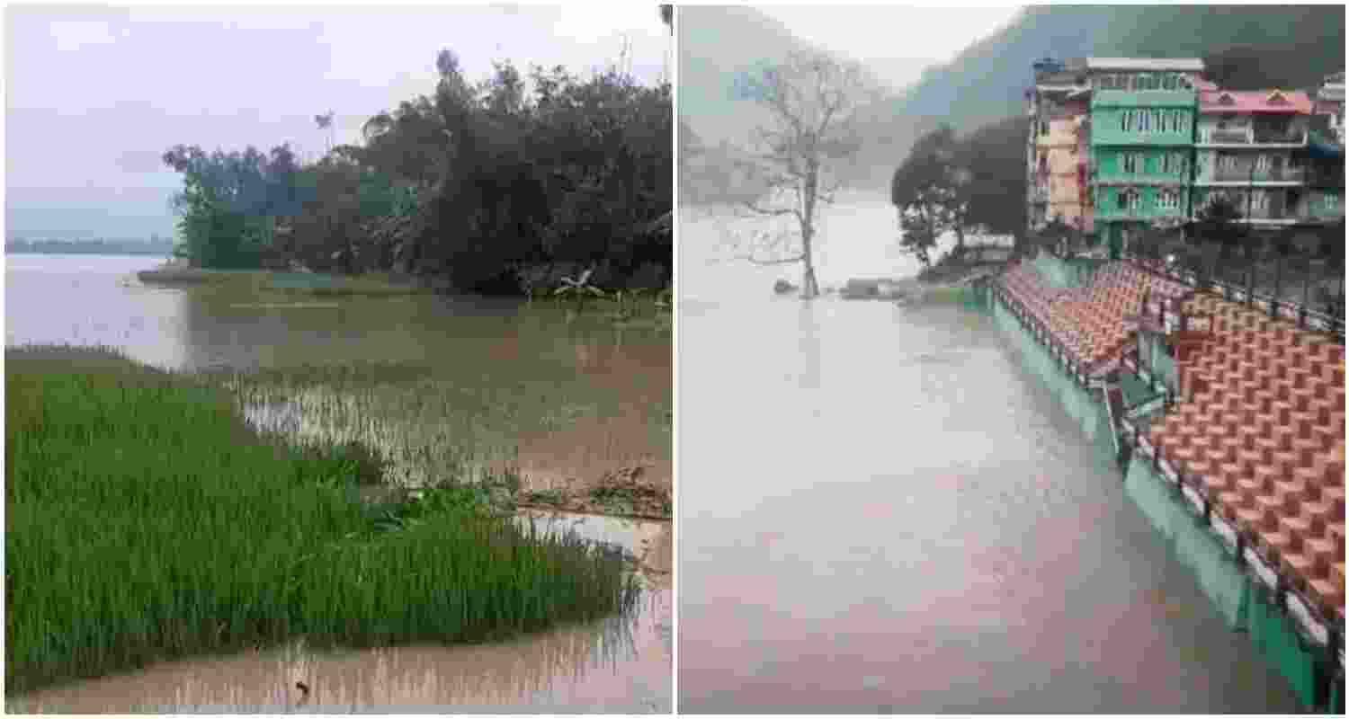 The residents living along the banks of the Teesta River in Darjeeling district are facing severe difficulties. The swelling river, fueled by relentless rainfall, has caused significant flooding and disruptions. The residents living along the banks of the Teesta River in Darjeeling district are facing severe difficulties. The swelling river, fueled by relentless rainfall, has caused significant flooding and disruptions.