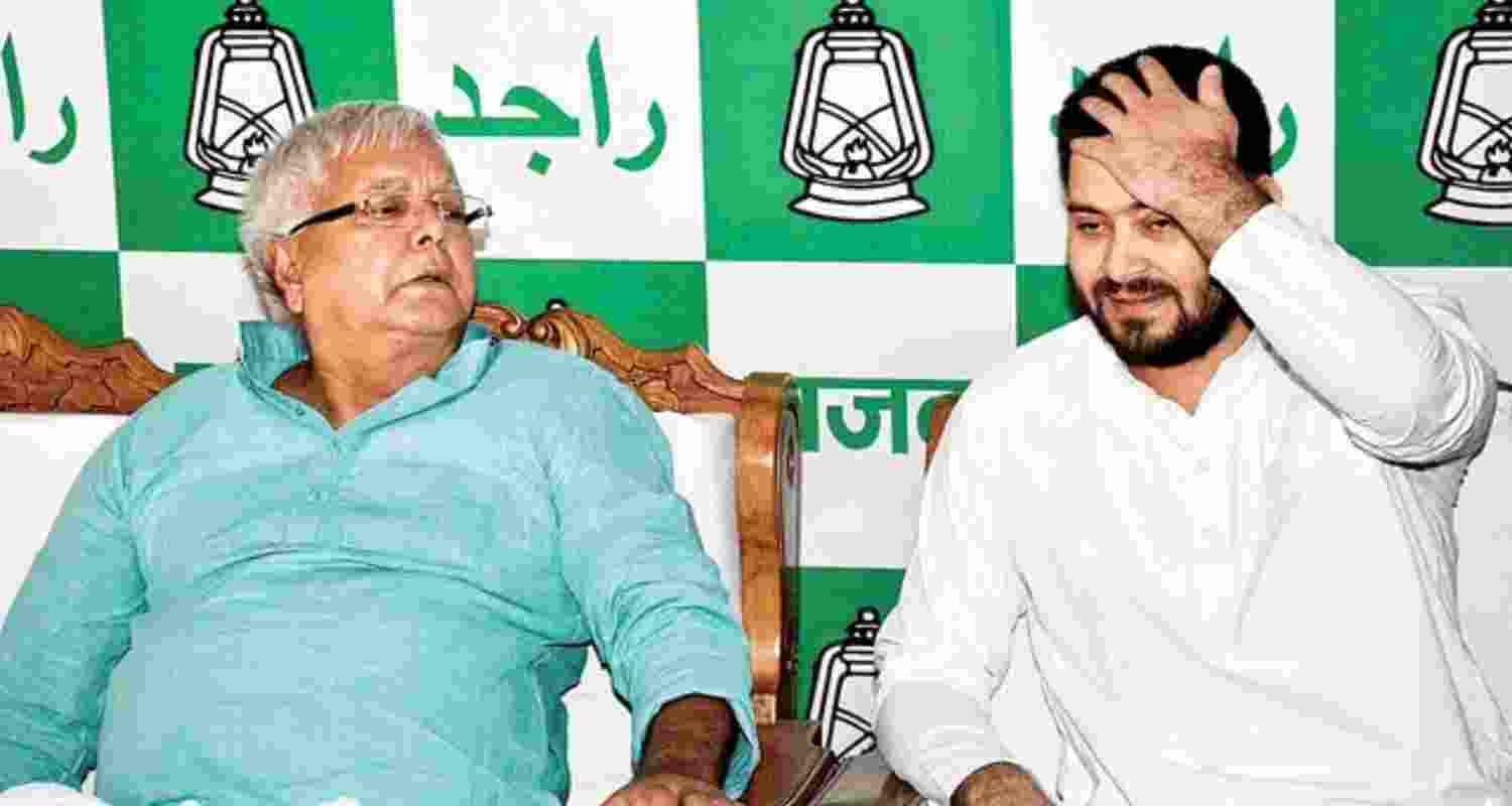 Former Bihar Chief Minister Lalu Prasad Yadav along with son and former Bihar Deputy Chief Minister Tejashwi Yadav. Former Bihar Chief Minister Lalu Prasad Yadav along with son and former Bihar Deputy Chief Minister Tejashwi Yadav.