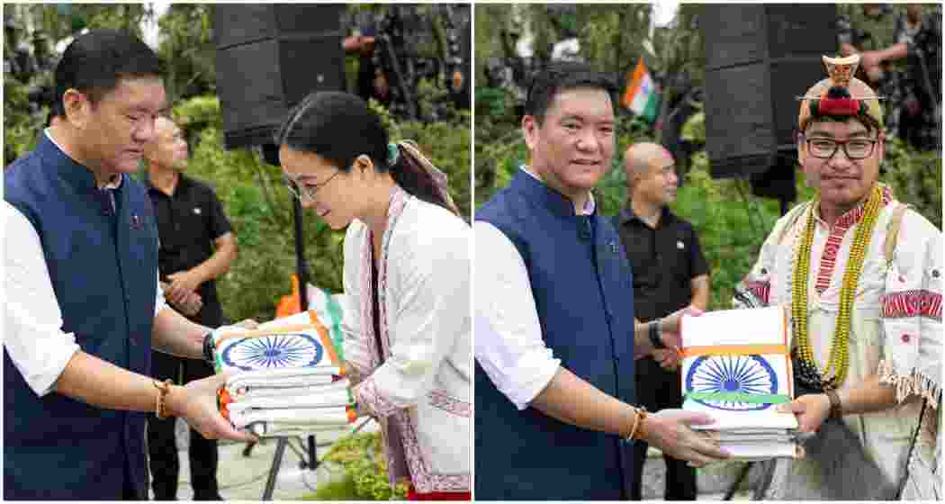 PM Khandu distributing Tiranga flags to citizens for display at their homes, encouraging nationwide participation in the 'Har Ghar Tiranga' campaign. PM Khandu distributing Tiranga flags to citizens for display at their homes, encouraging nationwide participation in the 'Har Ghar Tiranga' campaign.