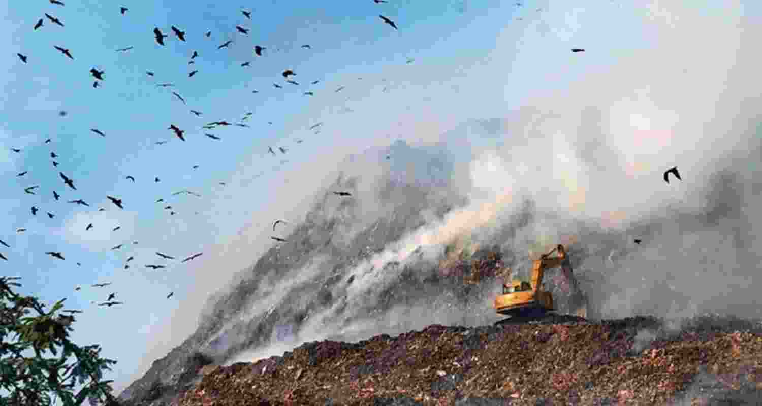 The Ghazipur landfill in Delhi's Ghazipur is taller than the Taj Mahal. The mountains of trash have been a cause of concern. The Ghazipur landfill in Delhi's Ghazipur is taller than the Taj Mahal. The mountains of trash have been a cause of concern.