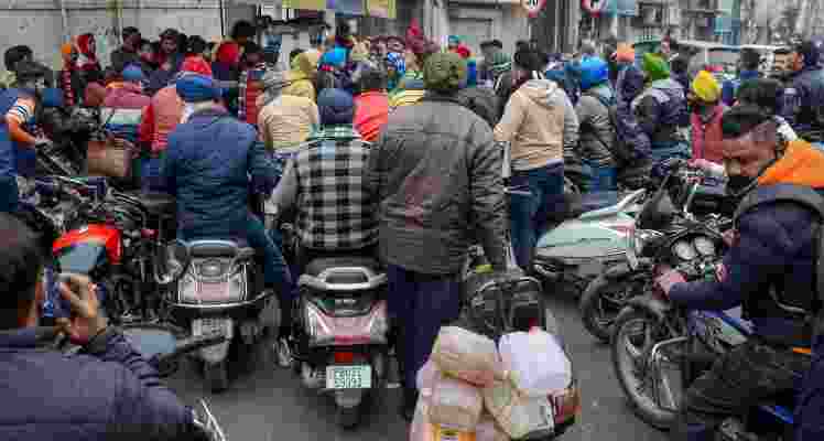 Truckers protest, India, Amritsar, Fuel shortage Truckers protest, India, Amritsar, Fuel shortage
