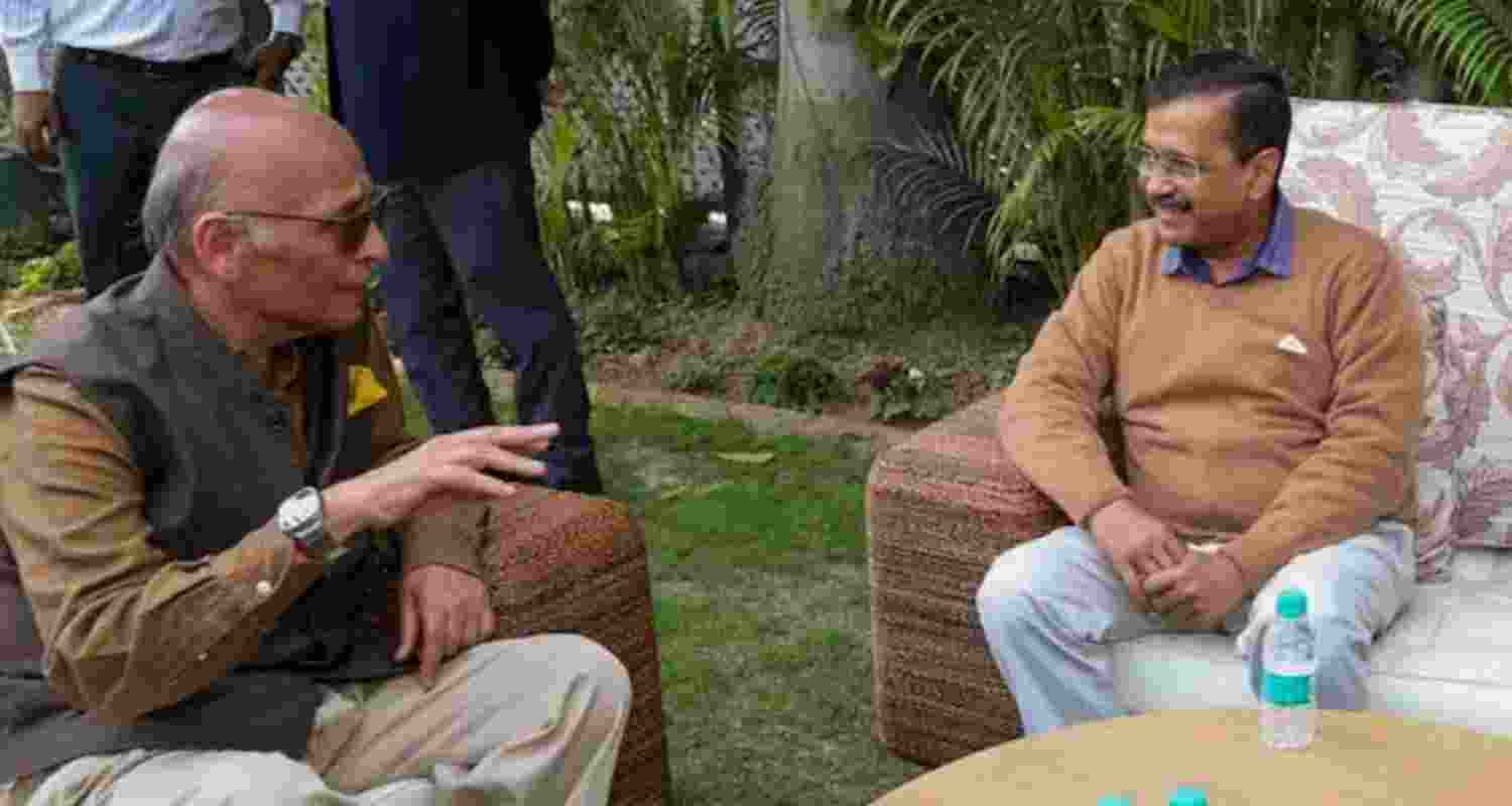 Delhi Chief Minister Arvind Kejriwal, Congress leader and Senior Advocate Abhishek Manu Singhvi Delhi Chief Minister Arvind Kejriwal, Congress leader and Senior Advocate Abhishek Manu Singhvi