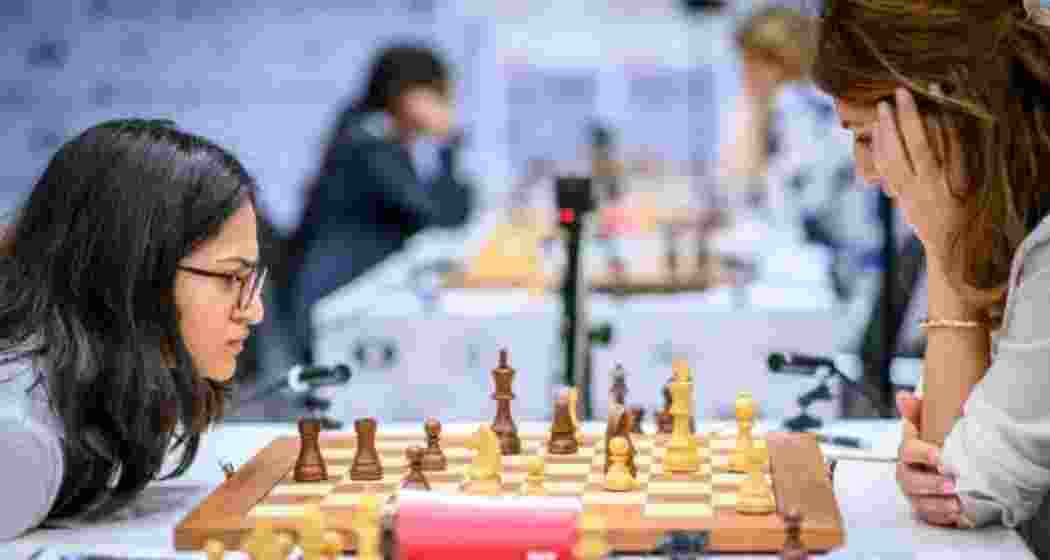 Vantika Agrawal takes on grandmaster Bella Khotenashvilli of Georgia. File Photo. Vantika Agrawal takes on grandmaster Bella Khotenashvilli of Georgia. File Photo.