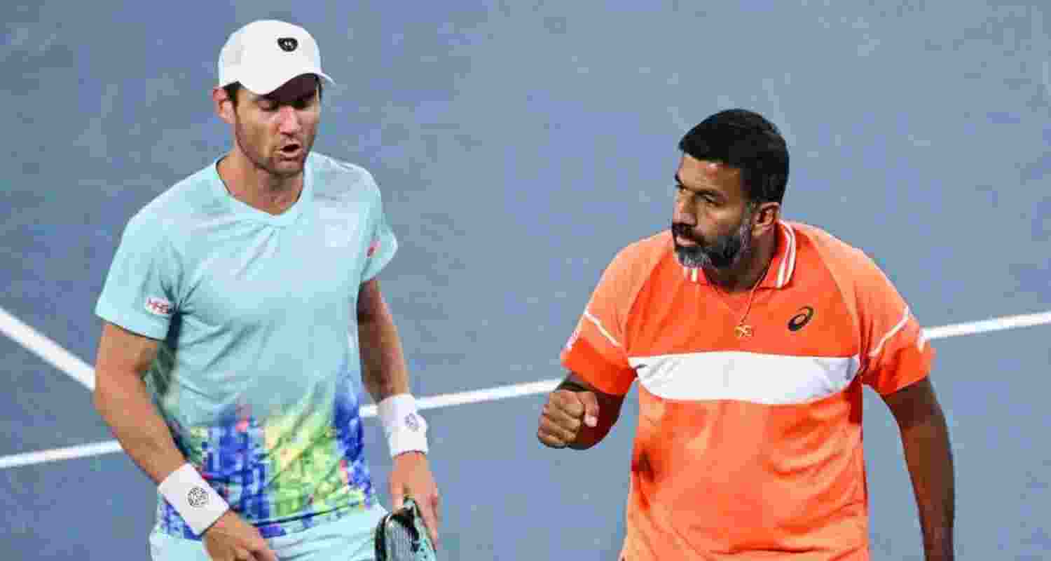 (L-R) Mathew Ebden and Rohan Bopanna. Image taken from X. (L-R) Mathew Ebden and Rohan Bopanna. Image taken from X.