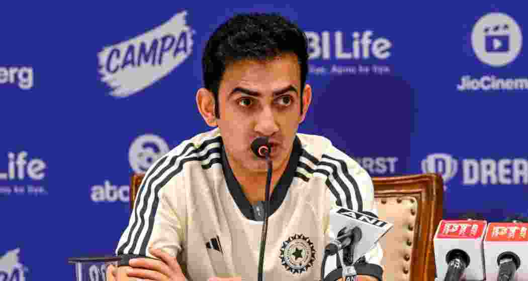 Gambhir at the press conference for the upcoming India vs Sri Lanka series.  Gambhir at the press conference for the upcoming India vs Sri Lanka series.