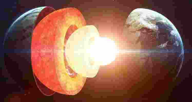 The inner core of the Earth, a solid ball with a radius of about 1,220 km, is now rotating in the opposite direction compared to nearly a century ago, scientists have discovered. The inner core of the Earth, a solid ball with a radius of about 1,220 km, is now rotating in the opposite direction compared to nearly a century ago, scientists have discovered.