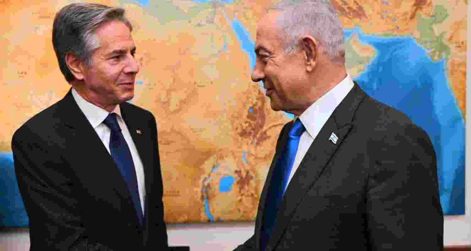 Blinken Meets Netanyahu in Israel. Image X. Blinken Meets Netanyahu in Israel. Image X.