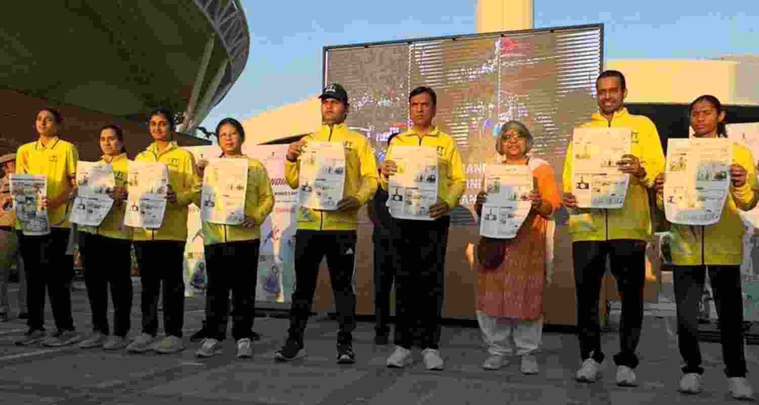 Cycle rally led by Mansukh Mandaviya marks International Women’s Day. Cycle rally led by Mansukh Mandaviya marks International Women’s Day.